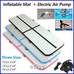 10-16FT Inflatable Airtrack Gymnastics Tumbling Mat Training Gym Home with Pump