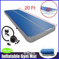 10/20Ft Air Track Gymnastics Tumbling Inflatable Mat Airtrack Floor GYM with Pump