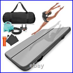 10' Air Tumble Mat 78 Wide Inflatable Track for Gymnastics, Electric Pump, Blk