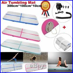 10 FT Air Track Floor Home Inflatable Gymnastics Tumbling Mat GYM with Pump USA