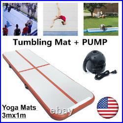 10FT Air Mat Inflatable Tumbling Gymnastics Mat Home Training Sports Track Yoga