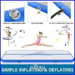 10FT Airtrack Air Track Floor Inflatable Gymnastic Tumbling Mat Training 8Thick