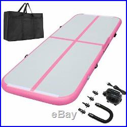 10FT Inflatable Air Track Floor Indoor Gymnastics Tumbling Mat GYM With Pump Bag