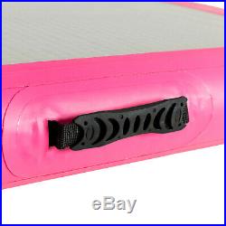 10FT Inflatable Airtrack Gymnastics Tumbling Mat Training Home Gym with Pump Pink