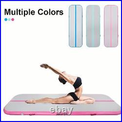10Ft Airtrack Inflatable Gym Mat Tumble Tracks Extra Wide Thick 8 +Pump For Her