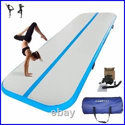 10Ft Blue Air track Inflatable Tumbling Gymnastics Mat Training Sports Home
