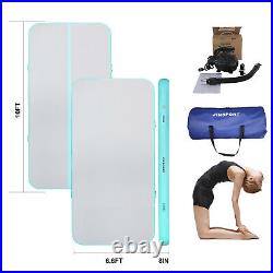 10ft MintGreen Inflatable Mutilfunctional Air Track Gymnastic Yoga Mat with pump