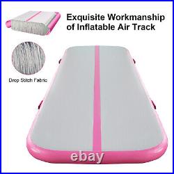 10ft Pink Inflatable Mutilfunctional Air Track Gymnastic Yoga Mat with pump