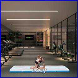 110V Blue 51m Air Track Inflatable Gymnastics Mat Tumbling Gym Yoga Mat with Pump