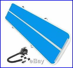 118 Air Track Blue-White Inflatable Gymnastic Tumbling Exercise Mat AirTrack