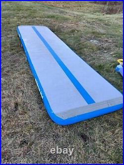 13 Ft Air Mat Track Inflatable Tumbling Mat Gymnastics Training Workout Blue