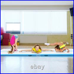 13 Ft Inflatable Tumbling Mat Air Mat Track Gymnastics Home Gym Blue Green Pink