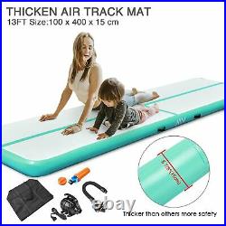 13 Ft Inflatable Tumbling Mat Air Track Gymnastics Cardio Workout Home Club