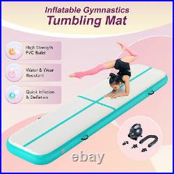 13ft Air Track Mat Inflatable Gymnastics Mat w Pump for Home Gym Yoga Exercise