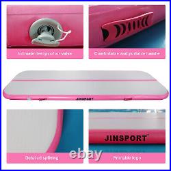 13ft Pink Inflatable Mutilfunctional Air Track Gymnastic Yoga Mat with pump