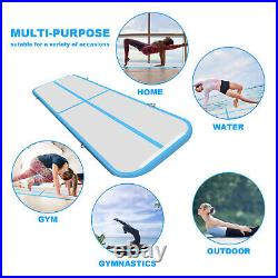 16FT Air Inflatable Tumbling Gymnastics Mat Tumble Track Gym Training Floor Pump