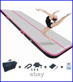 16FT air track gymnastics tumbling inflatable electric pump Pink Mat Multiuse