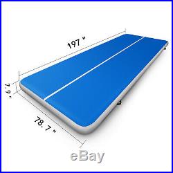 16Ft Air Track Airtrack Floor Tumbling Inflatable Gymnastics Mat 16FTx6.5FTx8in