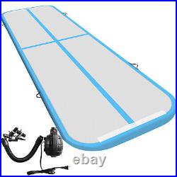 16ft Inflatable Air Track Floor Gymnastics Blue Pad Tumbling Yoga Mats Indoor
