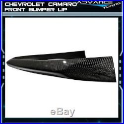 1LE Track P Style Fits 16-18 Chevy Camaro V6 OE Front Bumper Lip Carbon Fiber