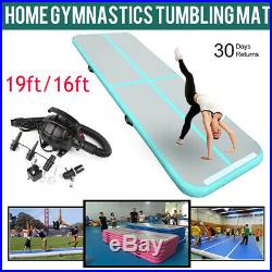 20/16/13/10ft inflatable air track gymnastics tumble track tumbling mat withPump