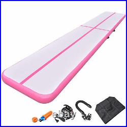 20 Ft Inflatable Fitness Tumbling Mat Air Track Gymnastics Cardio Dance Home