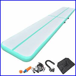 20 Ft Inflatable Tumbling Mat Air Track Gymnastics Cardio Workout Home Club