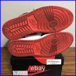 2018 Nike Air Jordan 1 Retro High OG Track Red Size 10 555088-112 Bred