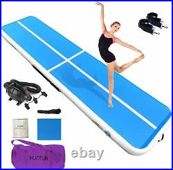 20FT Air Inflatable Tumbling Gymnastics Mat Tumble Track Gym Training Floor Pump