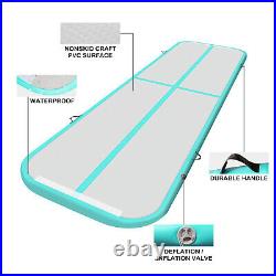 20FT Air Mat Track Tumbling Mats Home Exercise Inflatable Floor Gymnastics+Pump