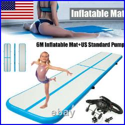 20FT Air track Inflatable Air Track Floor Home Gymnastics Tumbling Mat GYM+Pump
