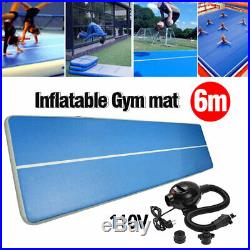 20FT Airtrack Inflatable Air Track Floor Home Gymnastics Tumbling Mat GYM 110V