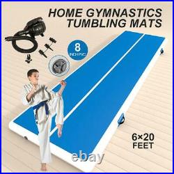 20Ft Air Track Gymnastics Tumbling Inflatable Mat Air track Floor GYM with Pump