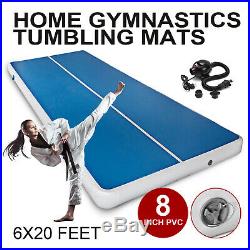 20Ft Airtrack Inflatable Air Track Floor Home Gymnastics Tumbling Mat GYM+Pump