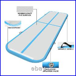 20ft Air Track Mat Inflatable Tumbling Gymnastics Mat Home Training Yoga +Pump