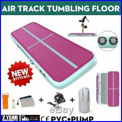 20ft Airtrack Air Track Floor Inflatable Gymnastics Tumbling Mat GYM +Pump PINK