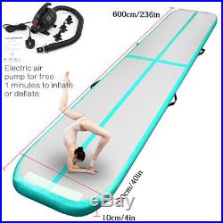 20ft Inflatable Gym Mat Air Track Floor Tumbling Gymnastics Cheerleading with Pump