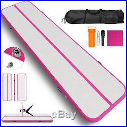 26Ft Air Track Floor Tumbling Pad Inflatable Gym Mat Gymnastic Portable Yoga Mat