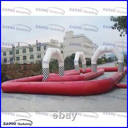 39x26ft Commercial Inflatable Race Track Go Kart With Air Blower