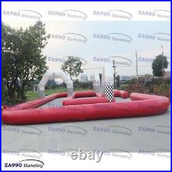 39x26ft Commercial Inflatable Race Track Go Kart With Air Blower