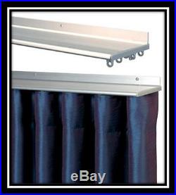 400cm Air Track Perfect Pleat TOP FIX for All Curtains SATIN SILVER