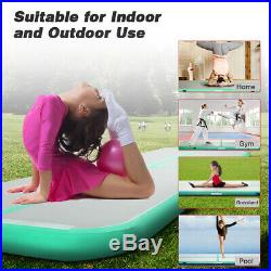 4M Inflatable Gymnastics Mat Air Track Aerobics Exercise Tumbling +Electric Pump