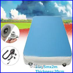 5X2x0.2M PVC Inflatable Gym Mat Air Tumbling Track Gymnastics Cheerleading+Pump