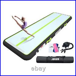 6.6ft Inflatable Gymnastics Mat Tumbling Track with Electric Pump for Home/Gym
