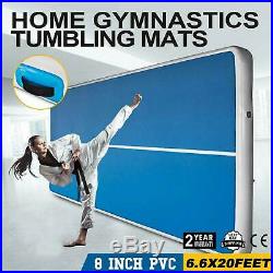 6.6x20FT Airtrack Air Track Floor Inflatable Gymnastics Tumbling Mat GYM+Pump A+