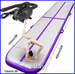 6m Inflatable Air Track Tumbling Gymnastic Mats Floor Tumble Training & Pump