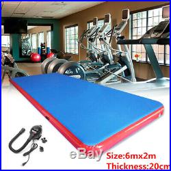 6x2x0.2m Inflatable Air Track Tumbling Floor Gymnastics Training Pad Gym Mat