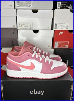 Air Jordan 1 Low GS Berry Pink 553560-616 All Youth Sizes Fast Shipping Retro