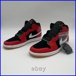 Air Jordan 1 Mid SE Shoes Christmas Tree Black Red Green DQ8417-006 Sz 13 NEW