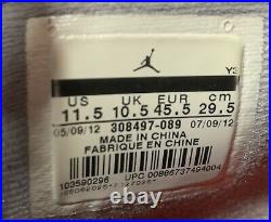 Air Jordan 4 Retro Bred 308497-089 (2012) Size 11.5M (45.5EU) 100% Authentic